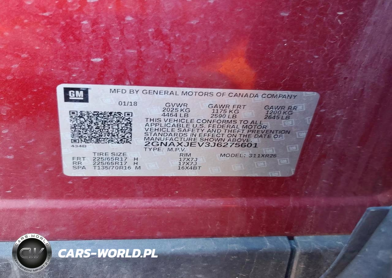 2018 Chevrolet Equinox Lt VIN:2GNAXJEV3J6275601 - 13