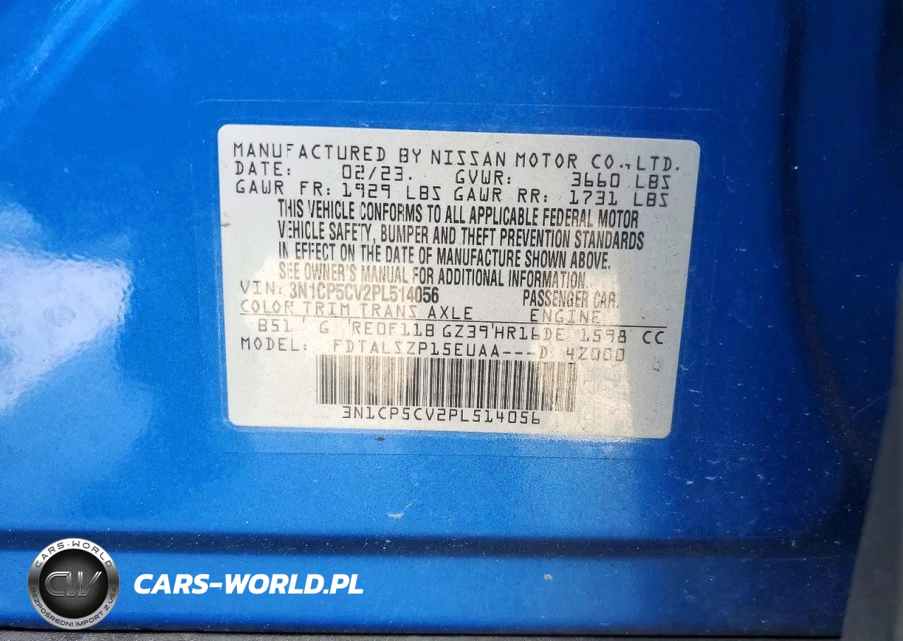 2023 Nissan Kicks Sv VIN:3N1CP5CV2PL514056 - 13
