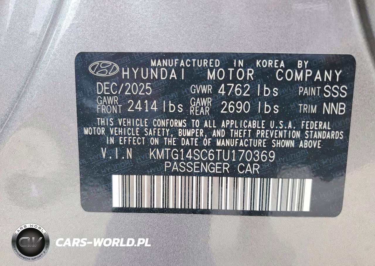2026 Genesis G70 2.5T Standard VIN:KMTG14SC6TU170369 - 12