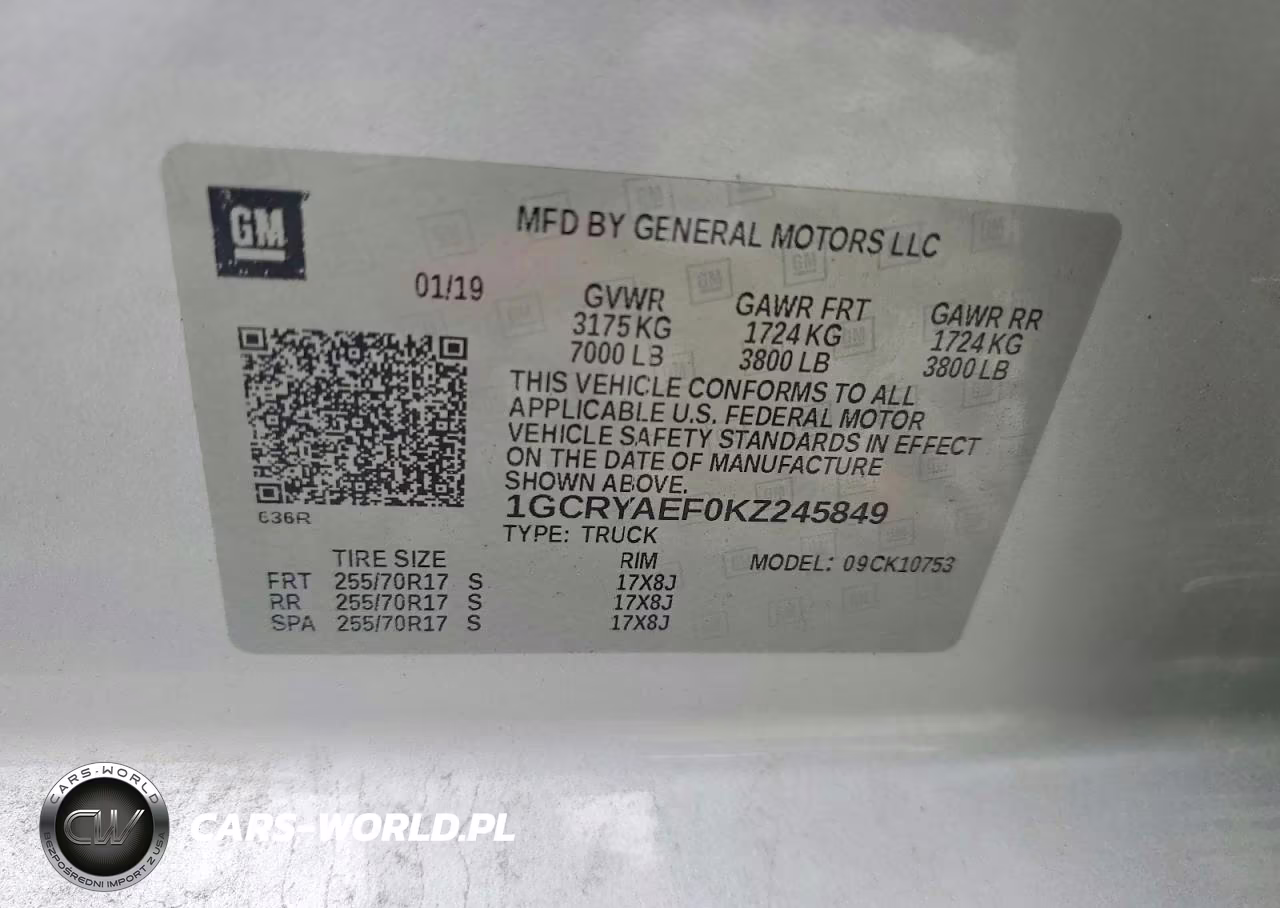 2019 Chevrolet Silverado K1500 VIN:1GCRYAEF0KZ245849 - 12