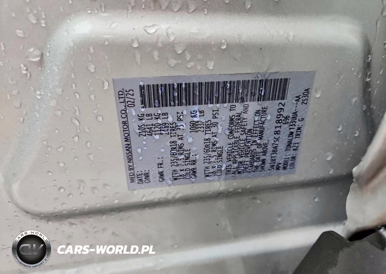 2025 Nissan Rogue Sv VIN:5N1BT3BA7SC818992 - 14