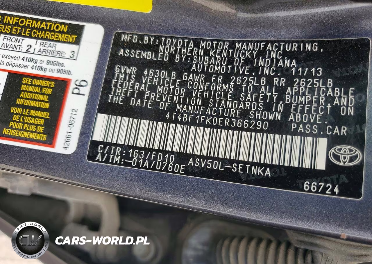 2014 Toyota Camry Le VIN:4T4BF1FK0ER366290 - 13