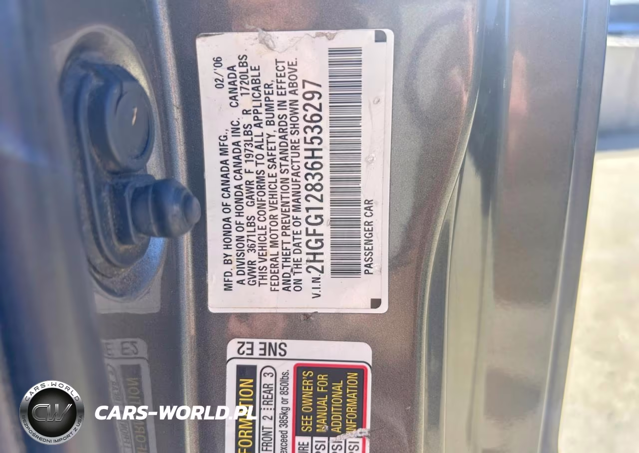 2006 Honda Civic VIN:2HGFG12836H536297 - 10