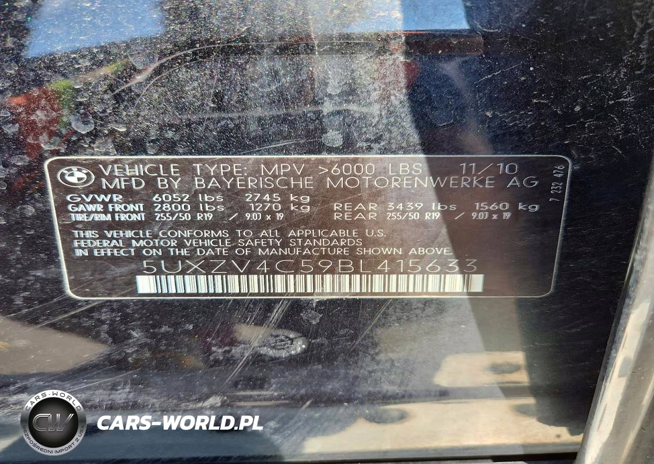 2011 BMW X5 xDrive35I VIN:5UXZV4C59BL415633 - 13