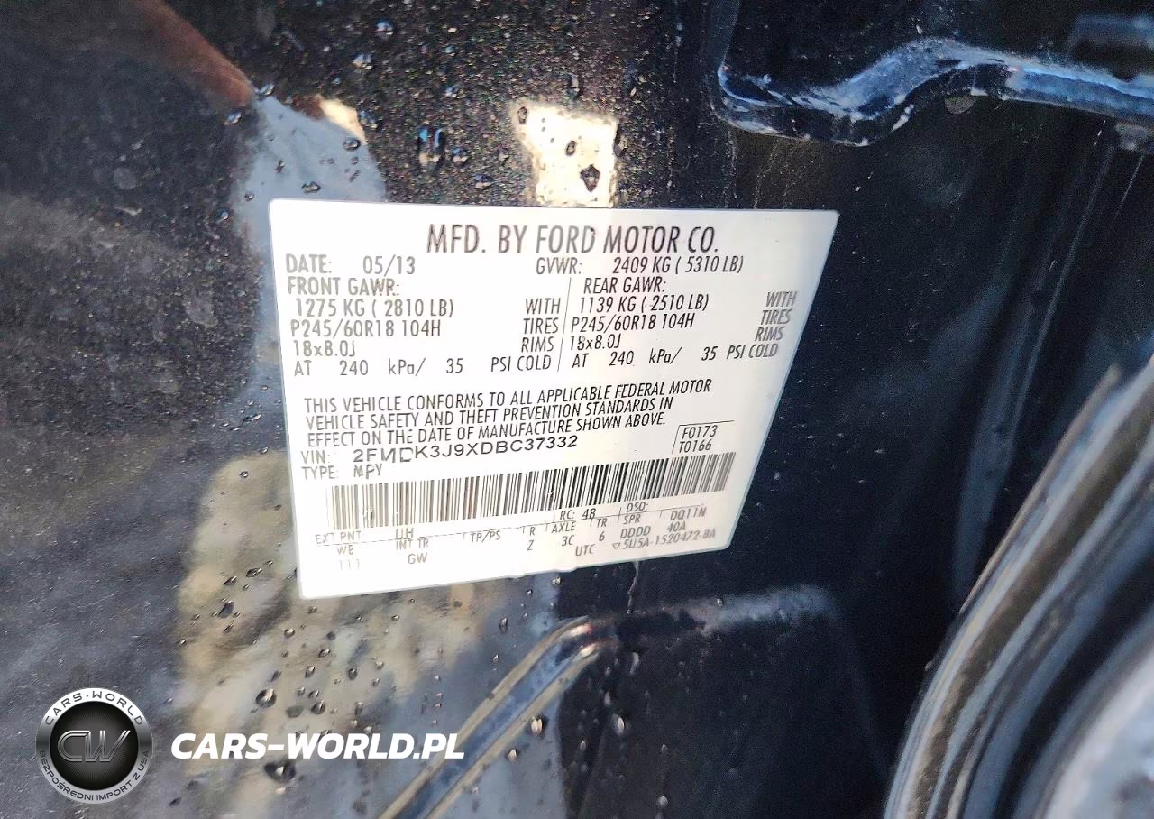 2013 Ford Edge Sel VIN:2FMDK3J9XDBC37332 - 12
