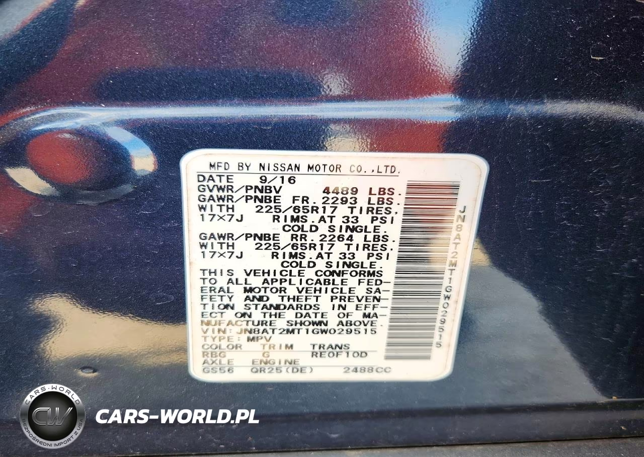 2016 Nissan Rogue S VIN:JN8AT2MT1GW029515 - 14