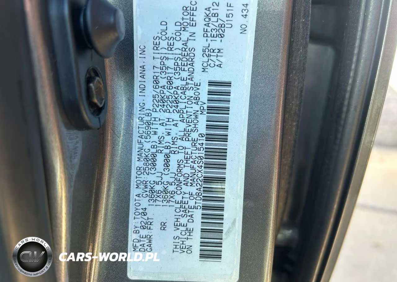 2004 Toyota Sienna Xle 7 Passenger VIN:5TDBA22CX4S015410 - 10