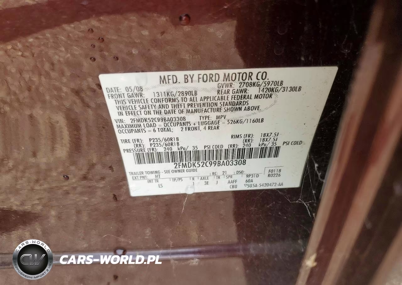 2009 Ford Flex Sel VIN:2FMDK52C99BA03308 - 13