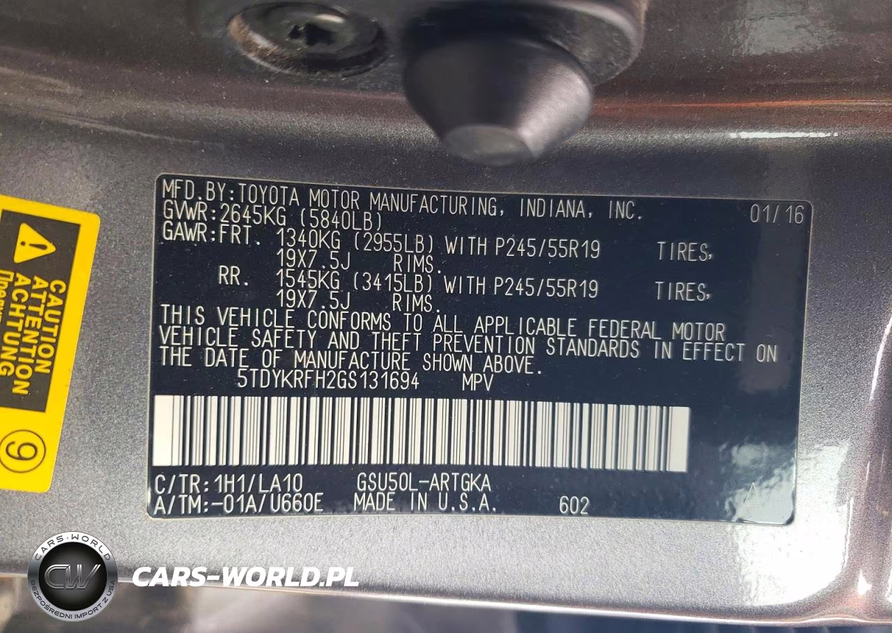 2016 Toyota Highlander Limited VIN:5TDYKRFH2GS131694 - 13