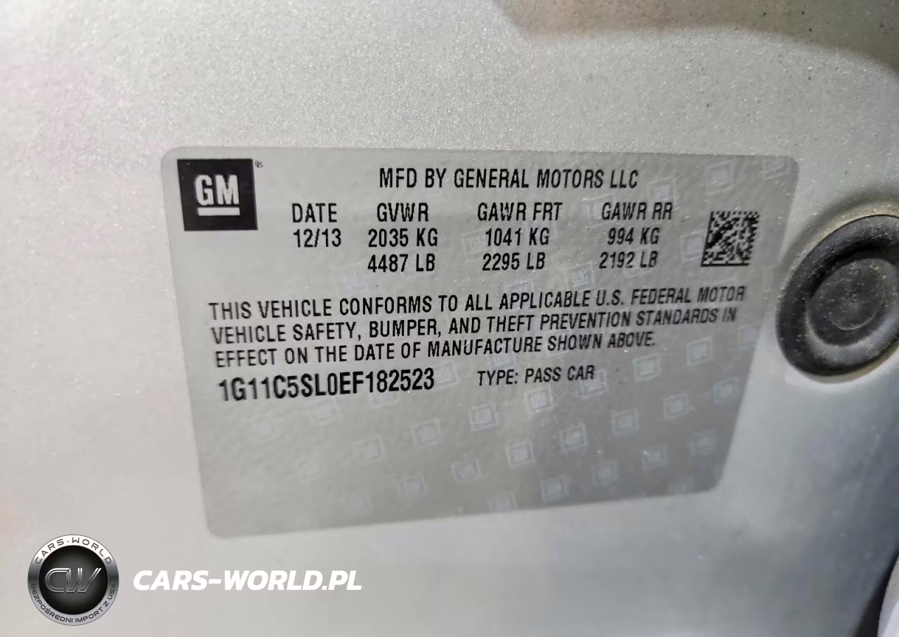 2014 Chevrolet Malibu 1Lt VIN:1G11C5SL0EF182523 - 12