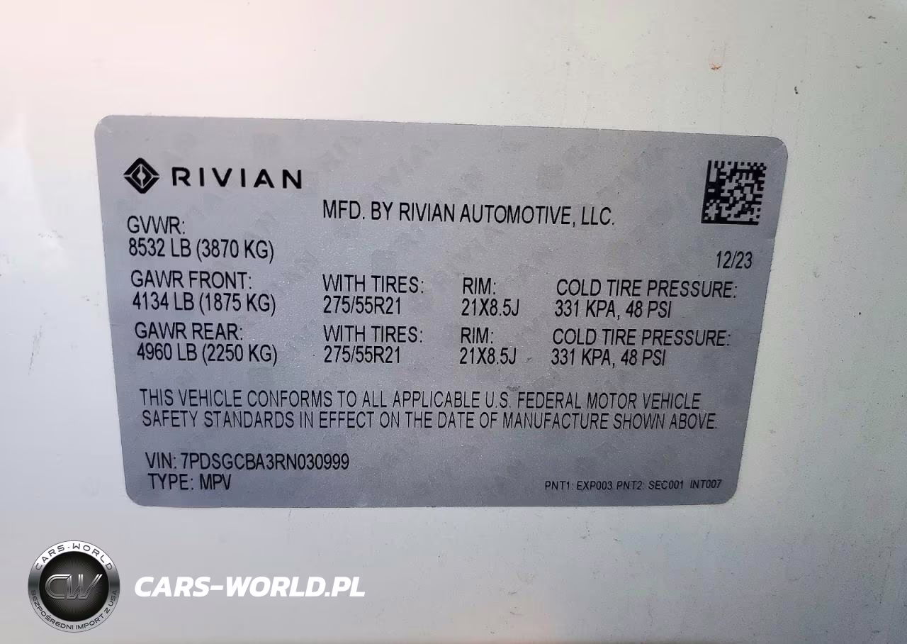 2024 Rivian R1S Adventure VIN:7PDSGCBA3RN030999 - 14