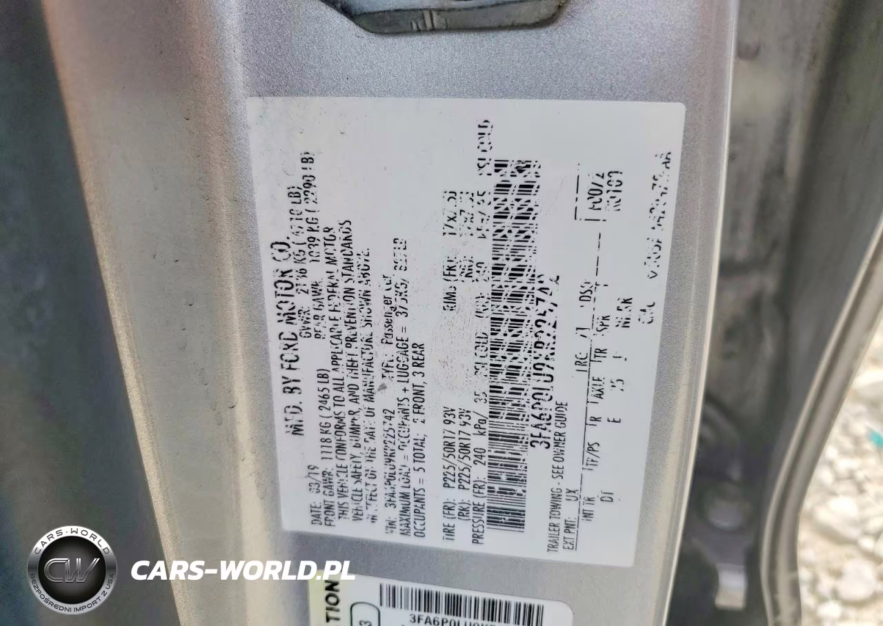 2019 Ford Fusion Se VIN:3FA6P0LU9KR225742 - 12