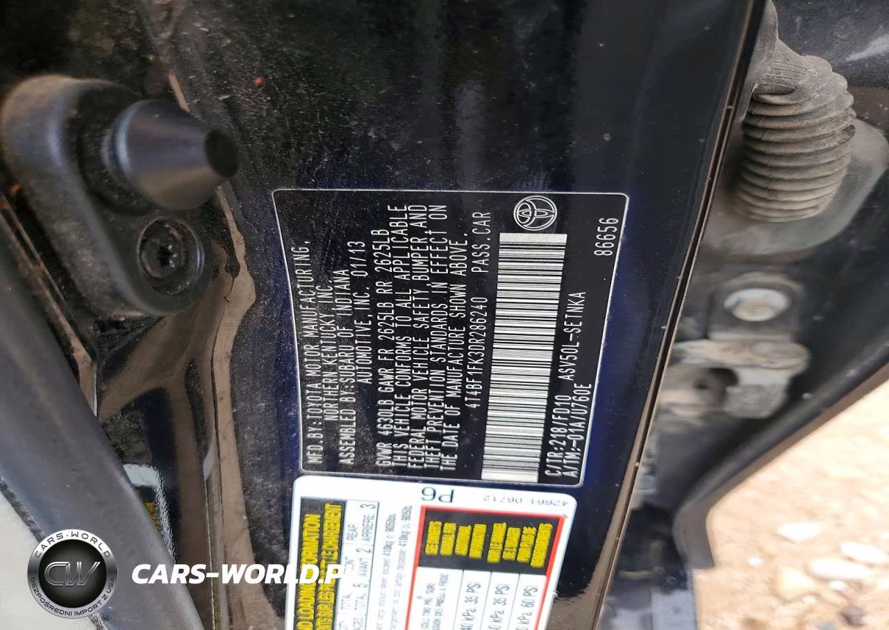 2013 Toyota Camry Le VIN:4T4BF1FK3DR286240 - 12