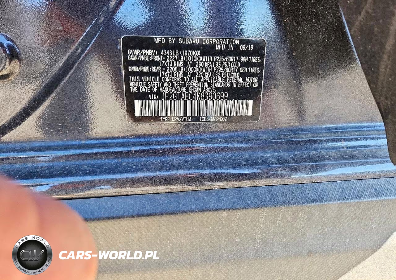 2019 Subaru Crosstrek Premium VIN:JF2GTAEC4K8390699 - 14