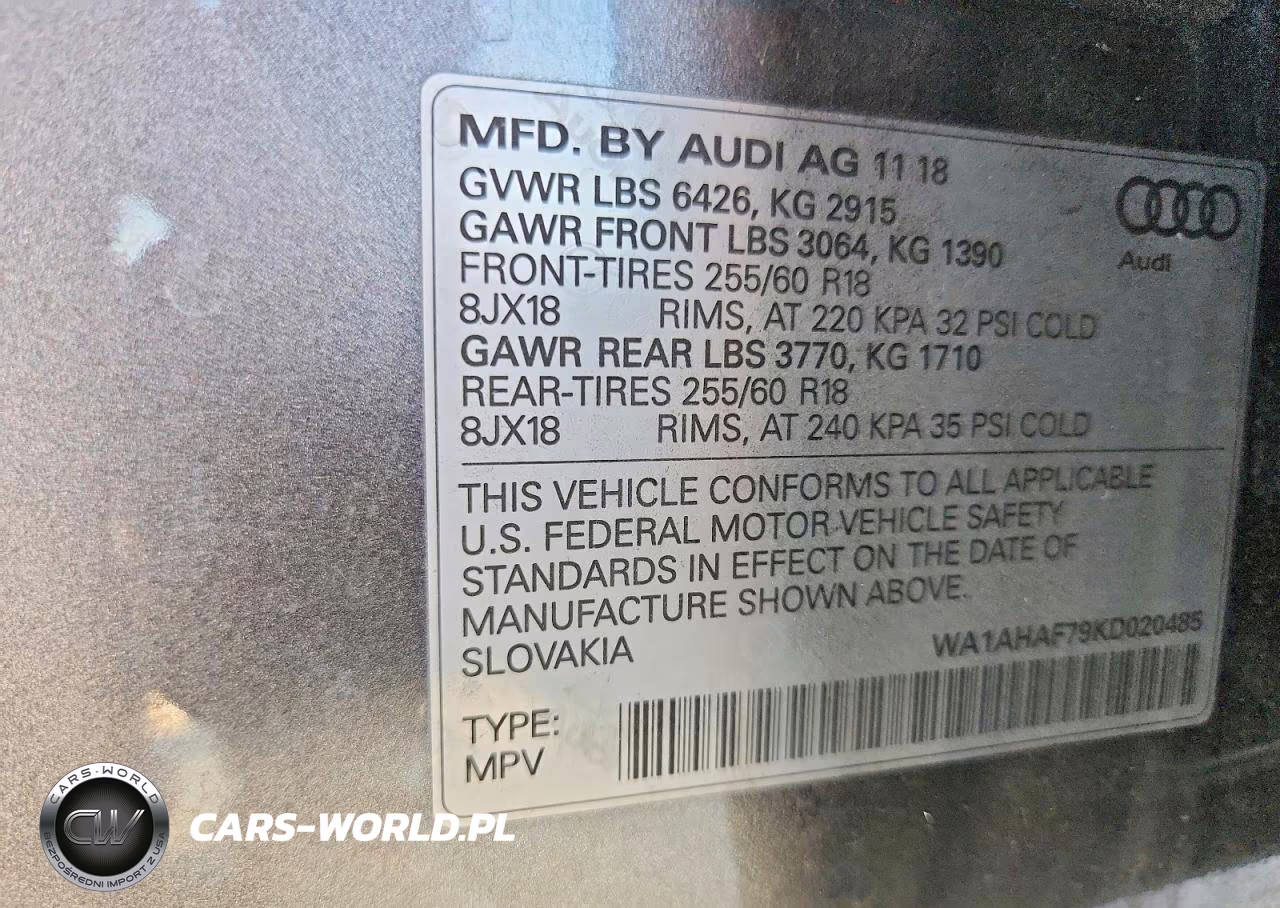 2019 Audi Q7 Premium VIN:WA1AHAF79KD020485 - 13