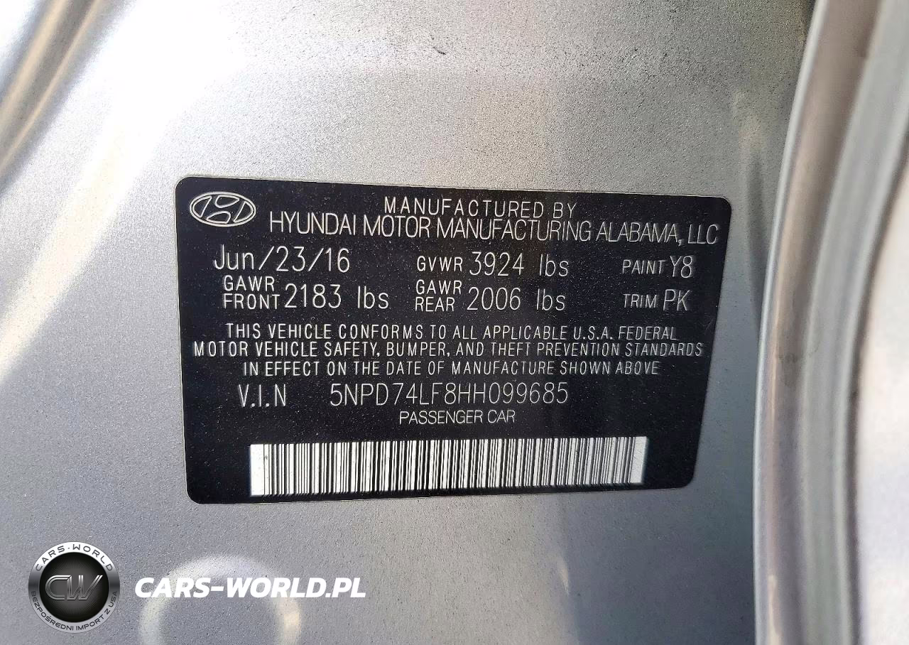2017 Hyundai Elantra Se VIN:5NPD74LF8HH099685 - 13