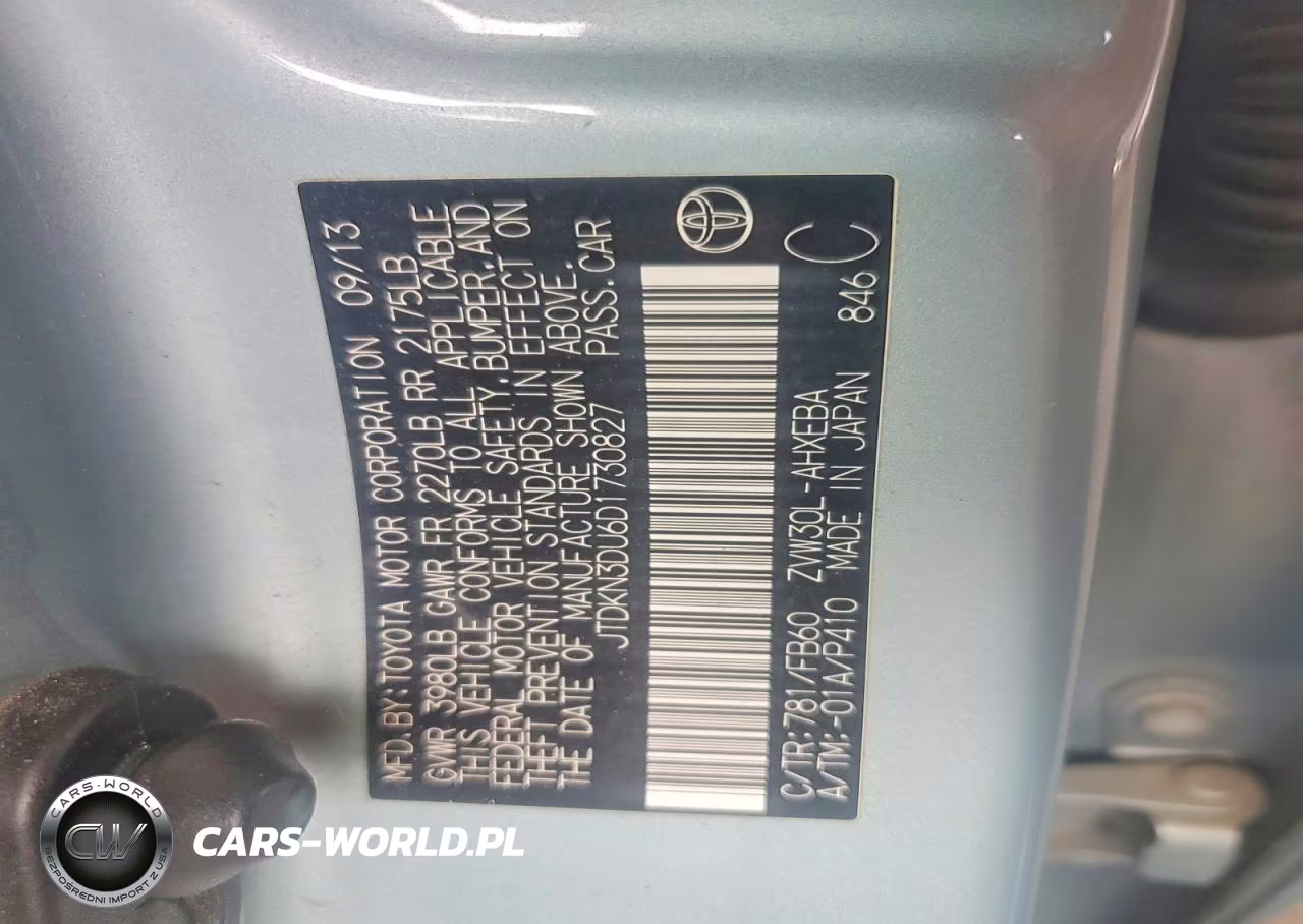 2013 Toyota Prius Three VIN:JTDKN3DU6D1730827 - 12