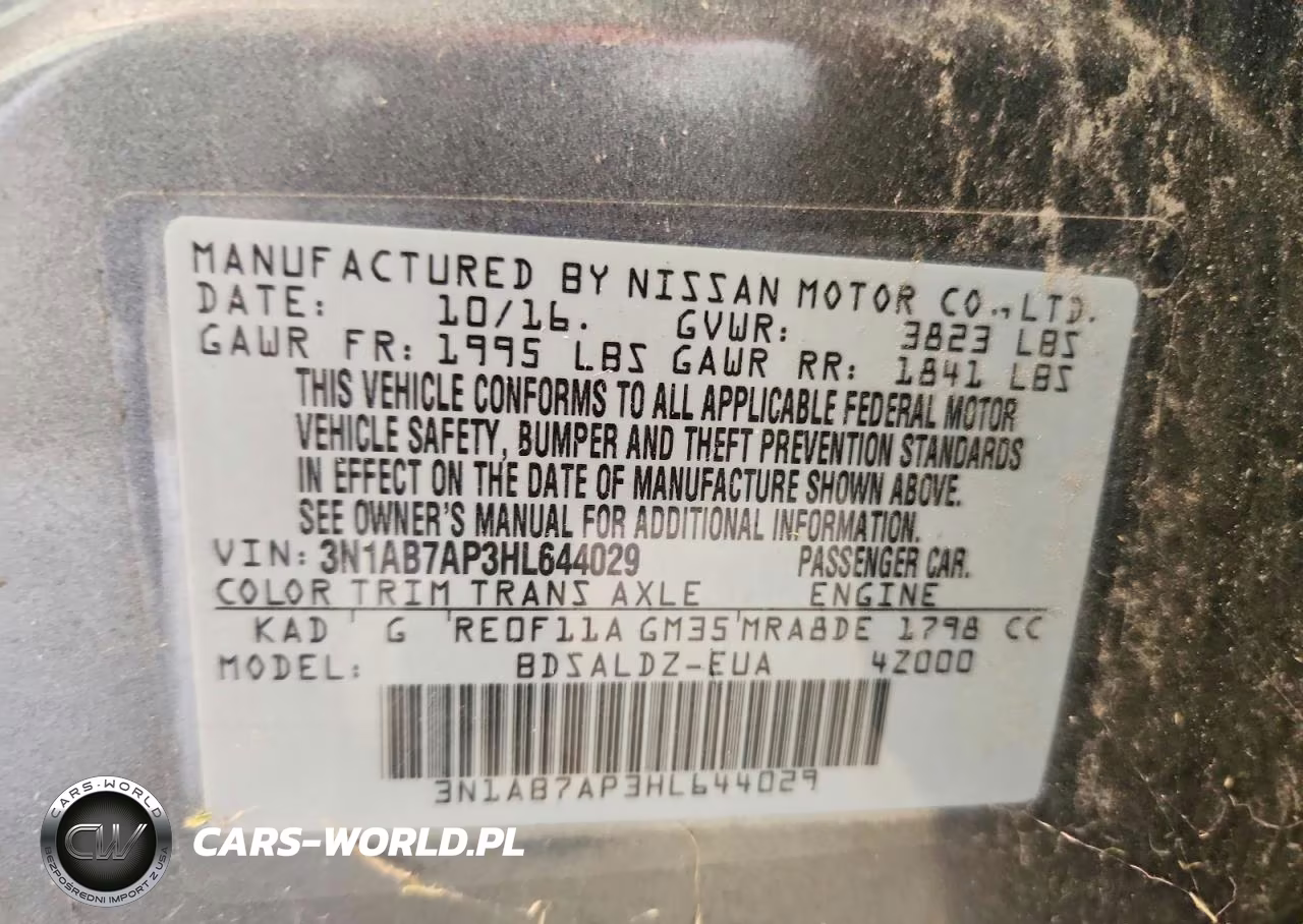 2017 Nissan Sentra Sv VIN:3N1AB7AP3HL644029 - 12