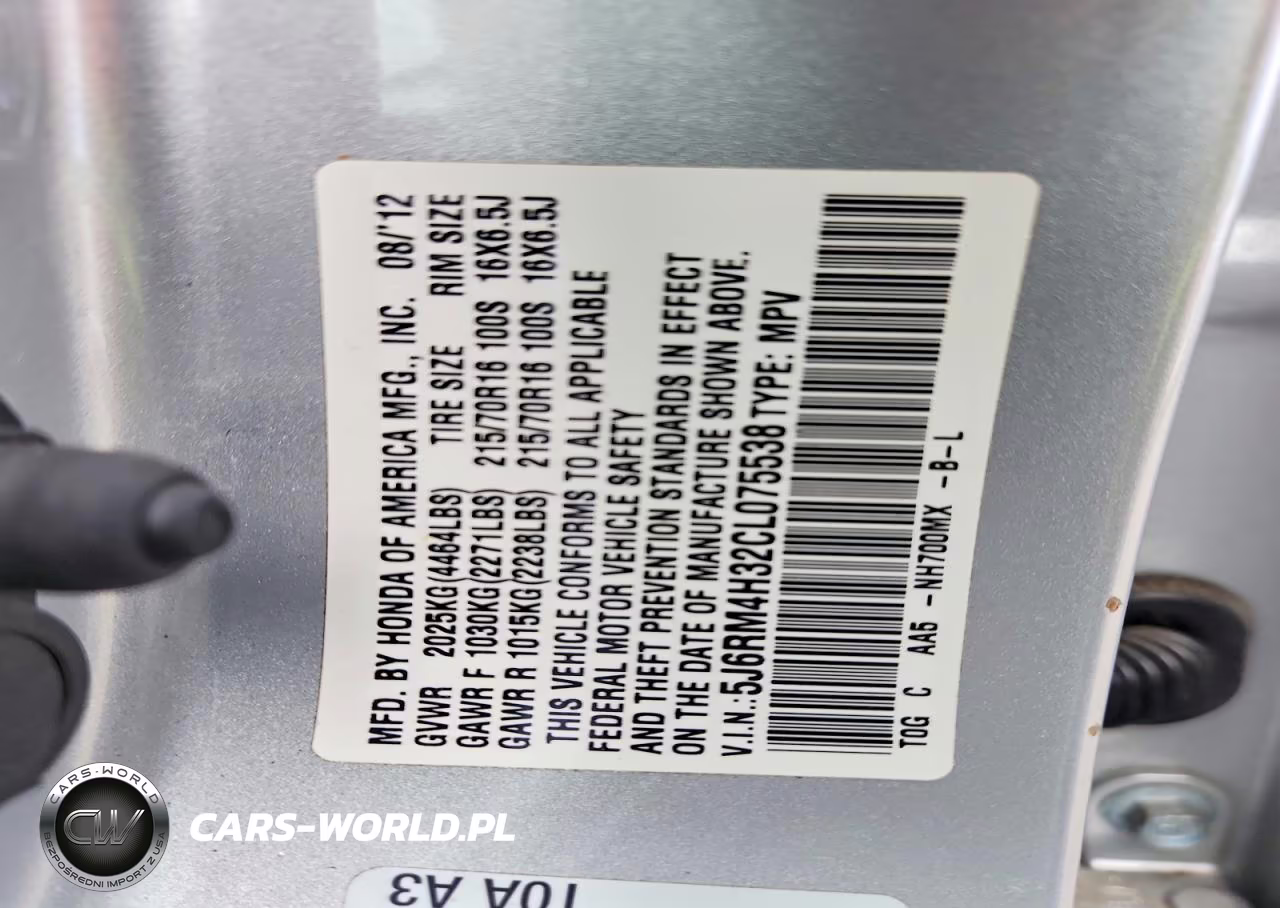 2012 Honda Cr-V Lx VIN:5J6RM4H32CL075538 - 13