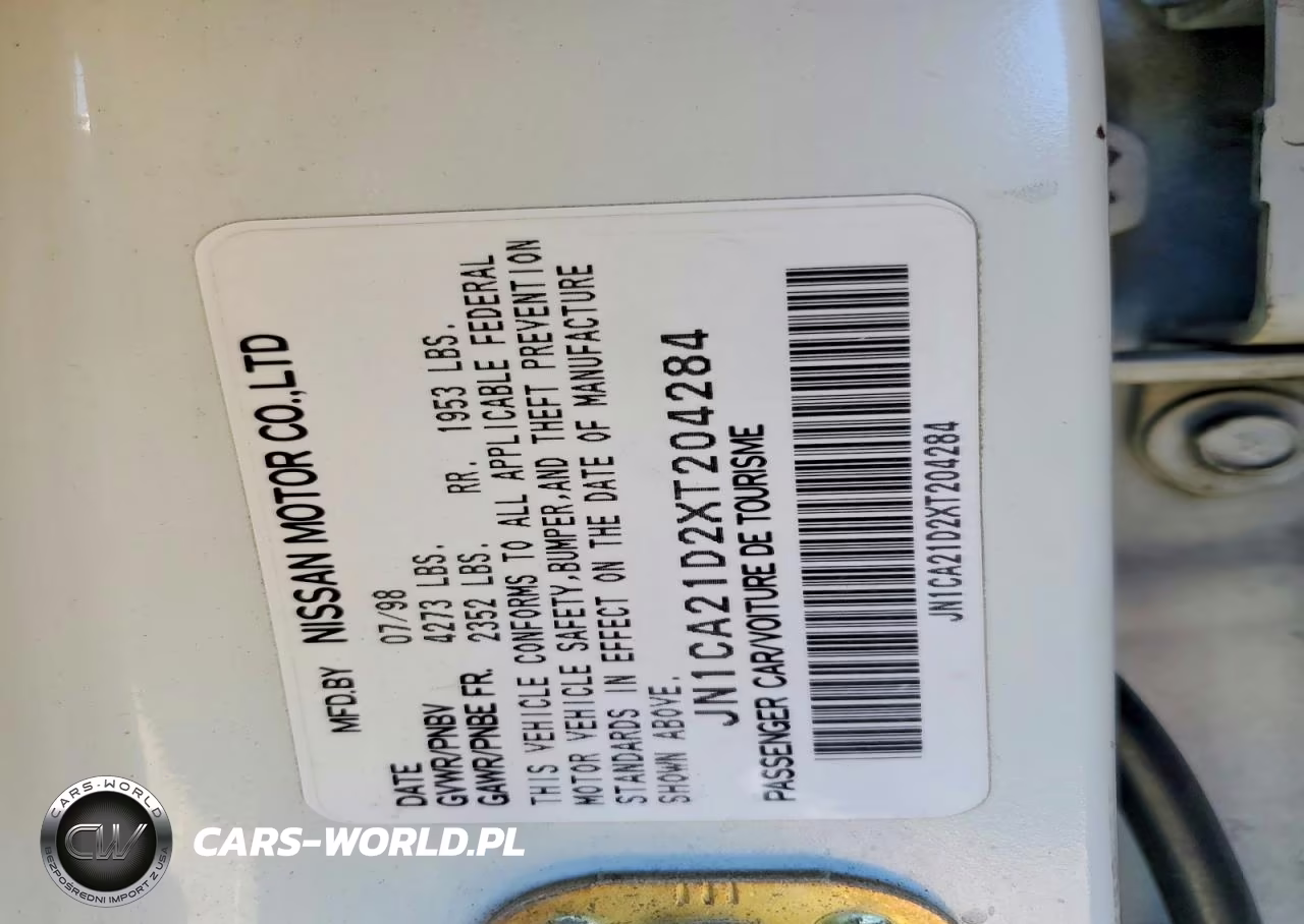 1999 Nissan Maxima Gxe VIN:JN1CA21D2XT204284 - 12