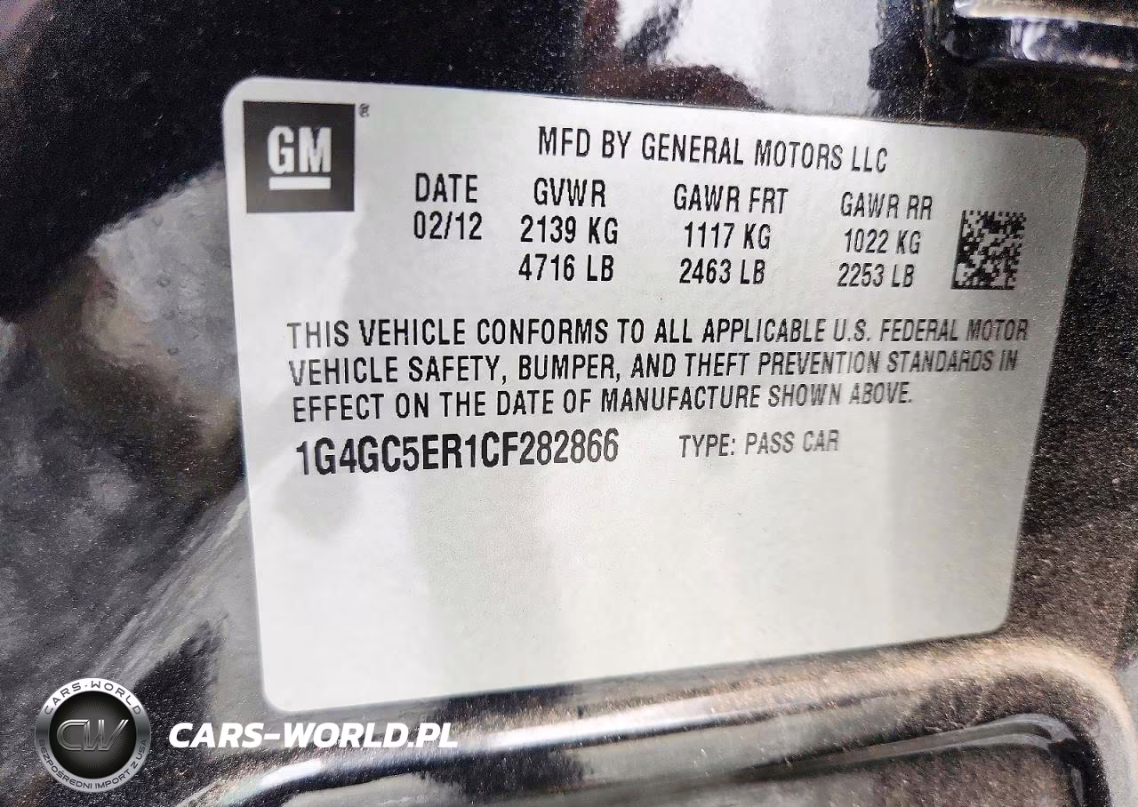 2012 Buick Lacrosse VIN:1G4GC5ER1CF282866 - 12