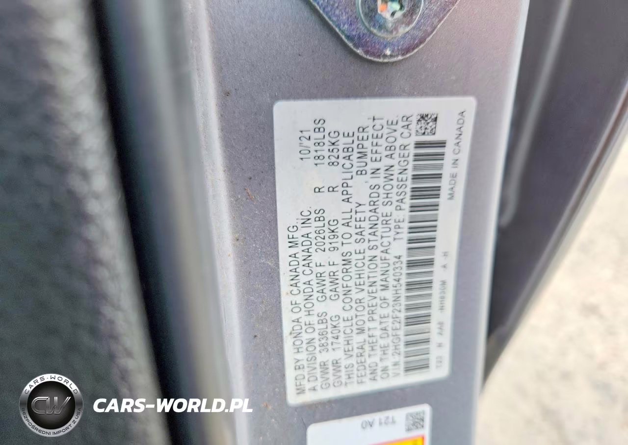 2022 Honda Civic Lx VIN:2HGFE2F23NH540334 - 12