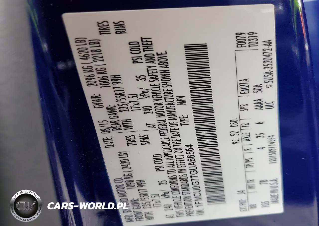 2016 Ford Escape Se VIN:1FMCU0G77GUA66564 - 13