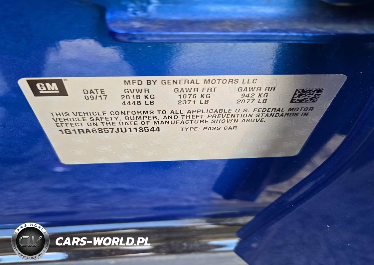 2018 Chevrolet Volt Lt VIN:1G1RA6S57JU113544 - 12