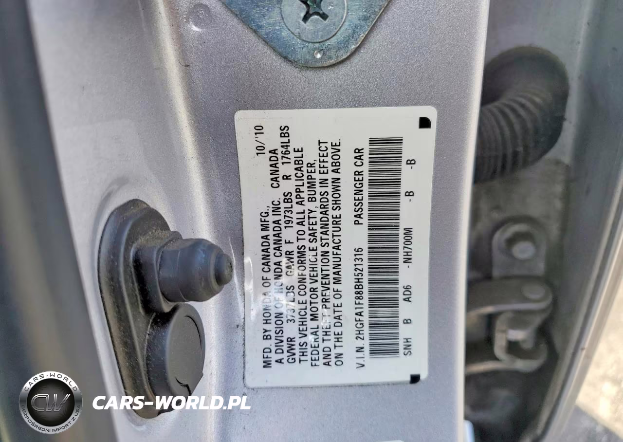 2011 Honda Civic Ex VIN:2HGFA1F88BH521316 - 12