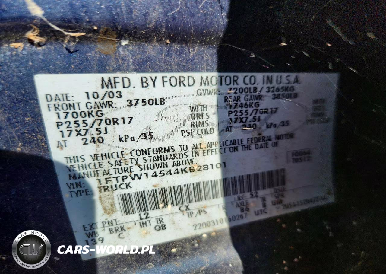 2004 Ford F150 Supercrew VIN:1FTPW14544KB28101 - 12