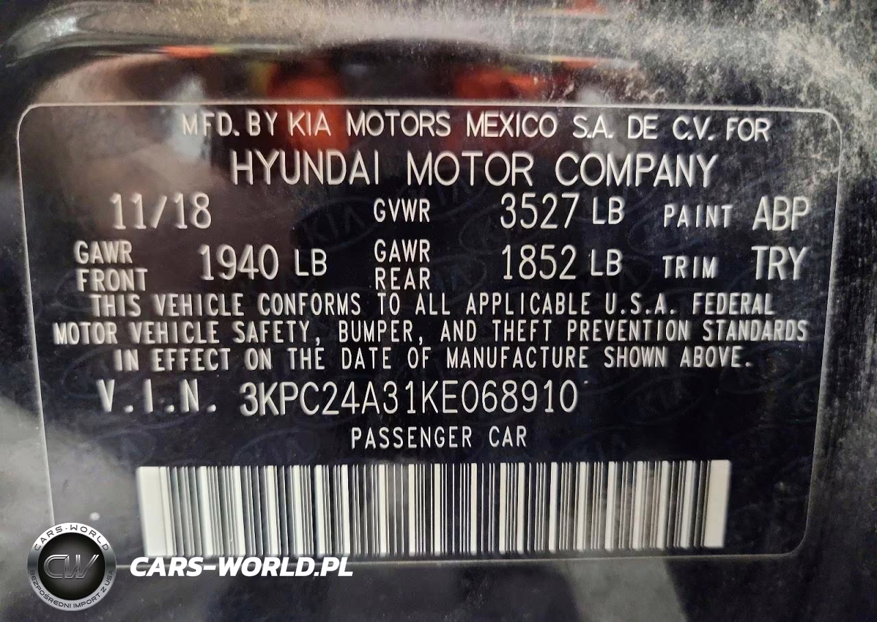2019 Hyundai Accent Sel VIN:3KPC24A31KE068910 - 12