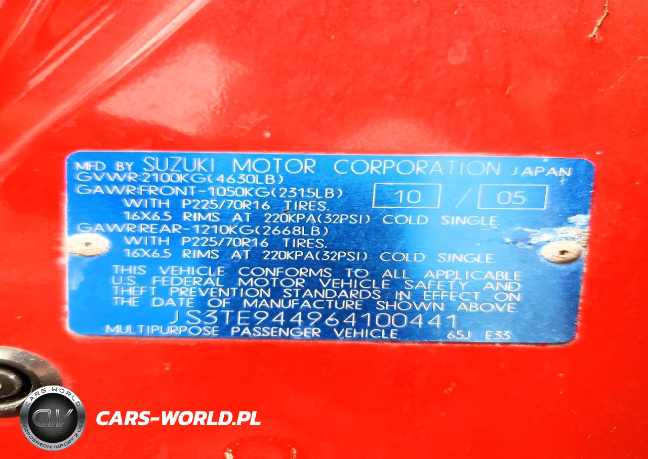 2006 Suzuki Grand Vitara Xsport VIN:JS3TE944964100441 - 13
