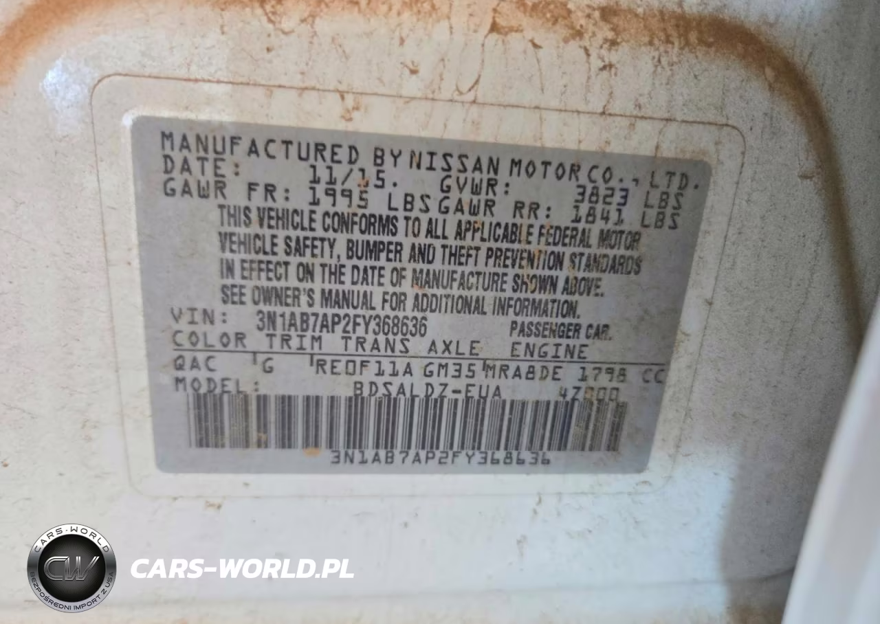 2015 Nissan Sentra Sv VIN:3N1AB7AP2FY368636 - 12