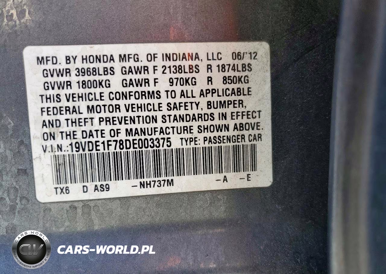 2013 Acura Ilx 20 Tech VIN:19VDE1F78DE003375 - 12