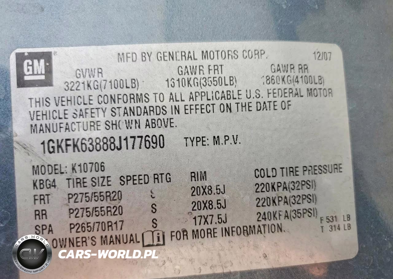 2008 GMC Yukon Denali VIN:1GKFK63888J177690 - 13
