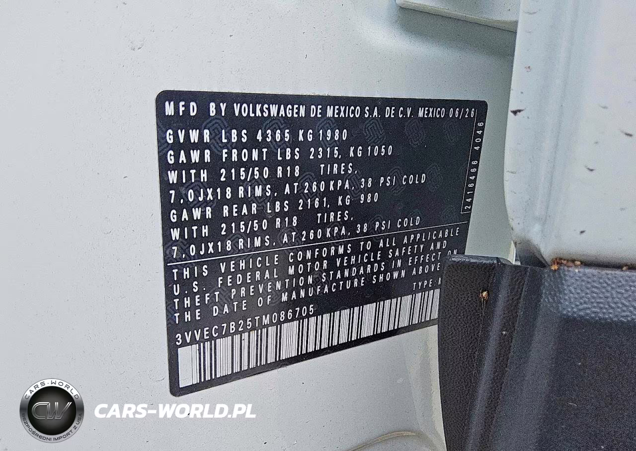 2026 Volkswagen Taos Se VIN:3VVEC7B25TM086705 - 12