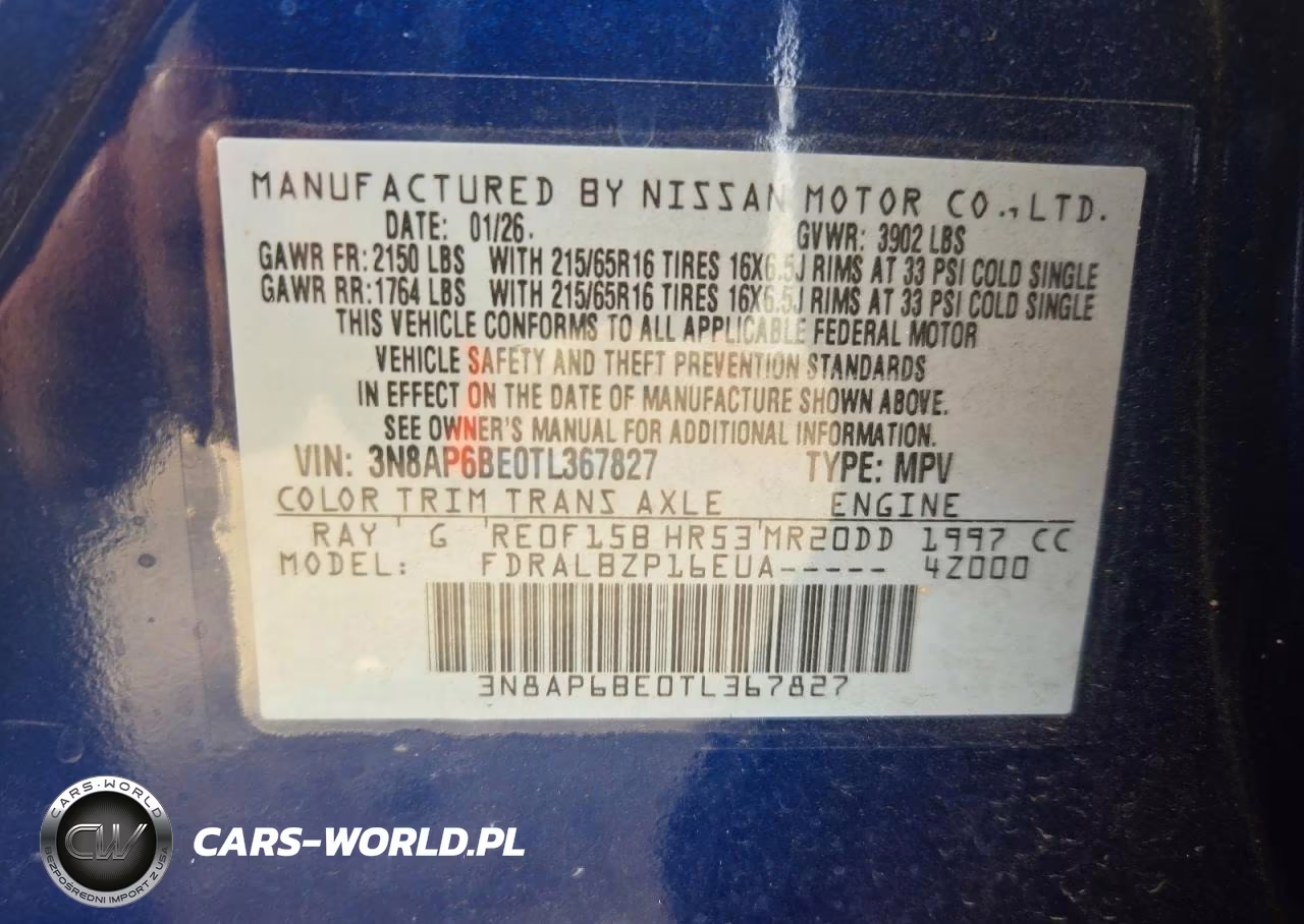 2026 Nissan Kicks S VIN:3N8AP6BE0TL367827 - 12