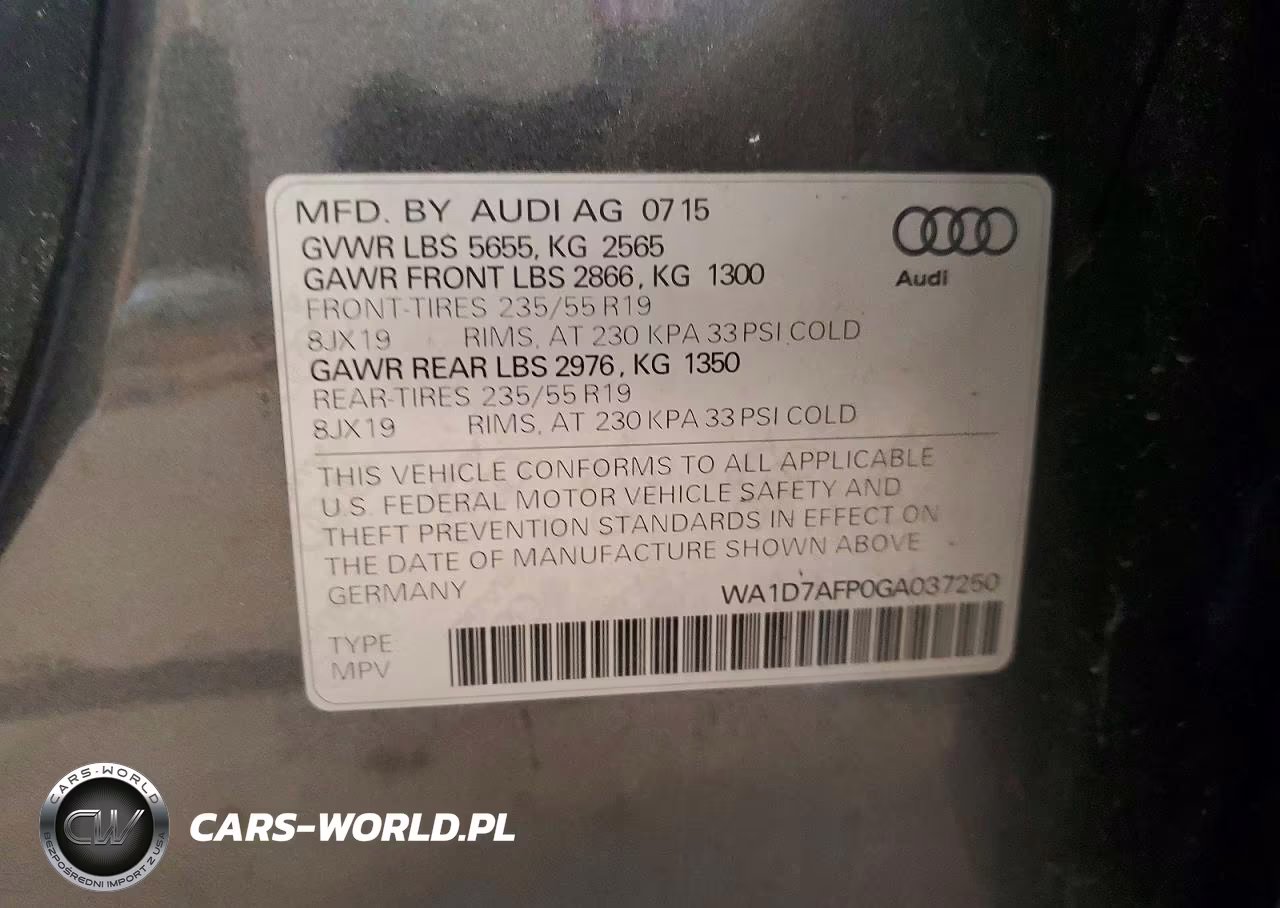 2016 Audi Q5 Premium Plus S-Line VIN:WA1D7AFP0GA037250 - 13