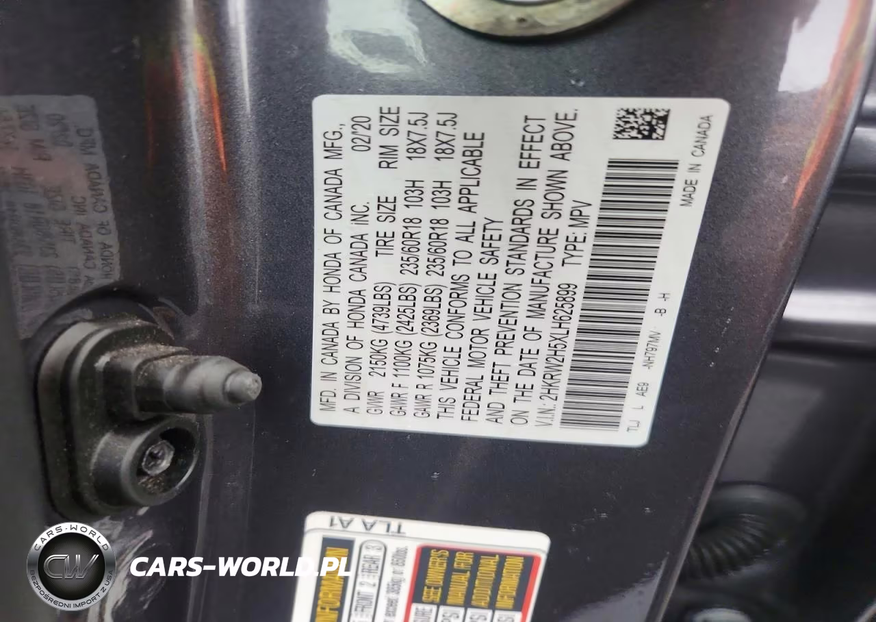 2020 Honda Cr-V Ex VIN:2HKRW2H5XLH625899 - 14