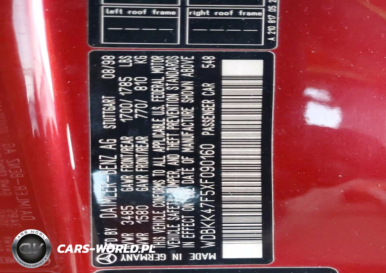 1999 Mercedes-Benz Slk 230 Kompressor VIN:WDBKK47F5XF090160 - 13