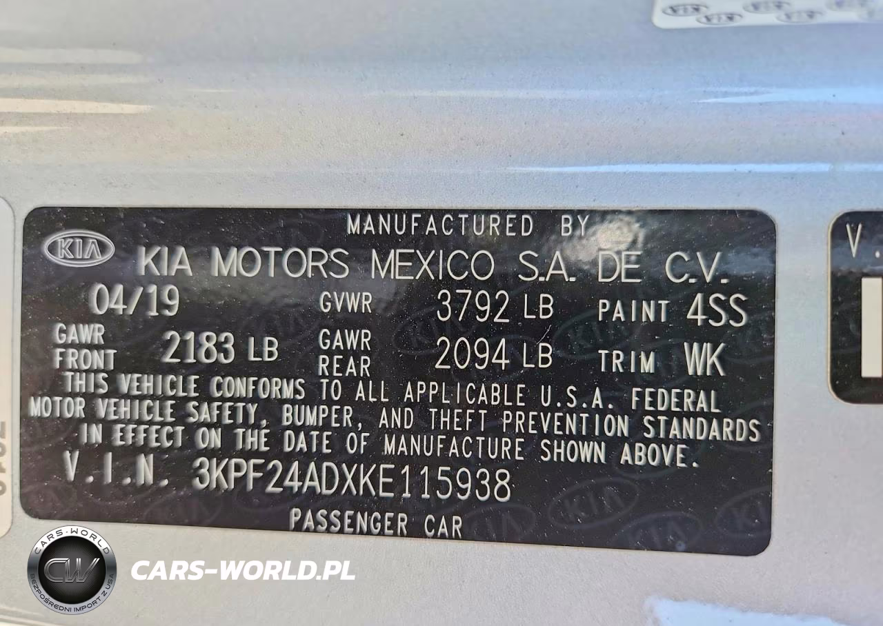 2019 Kia Forte Lxs VIN:3KPF24ADXKE115938 - 12