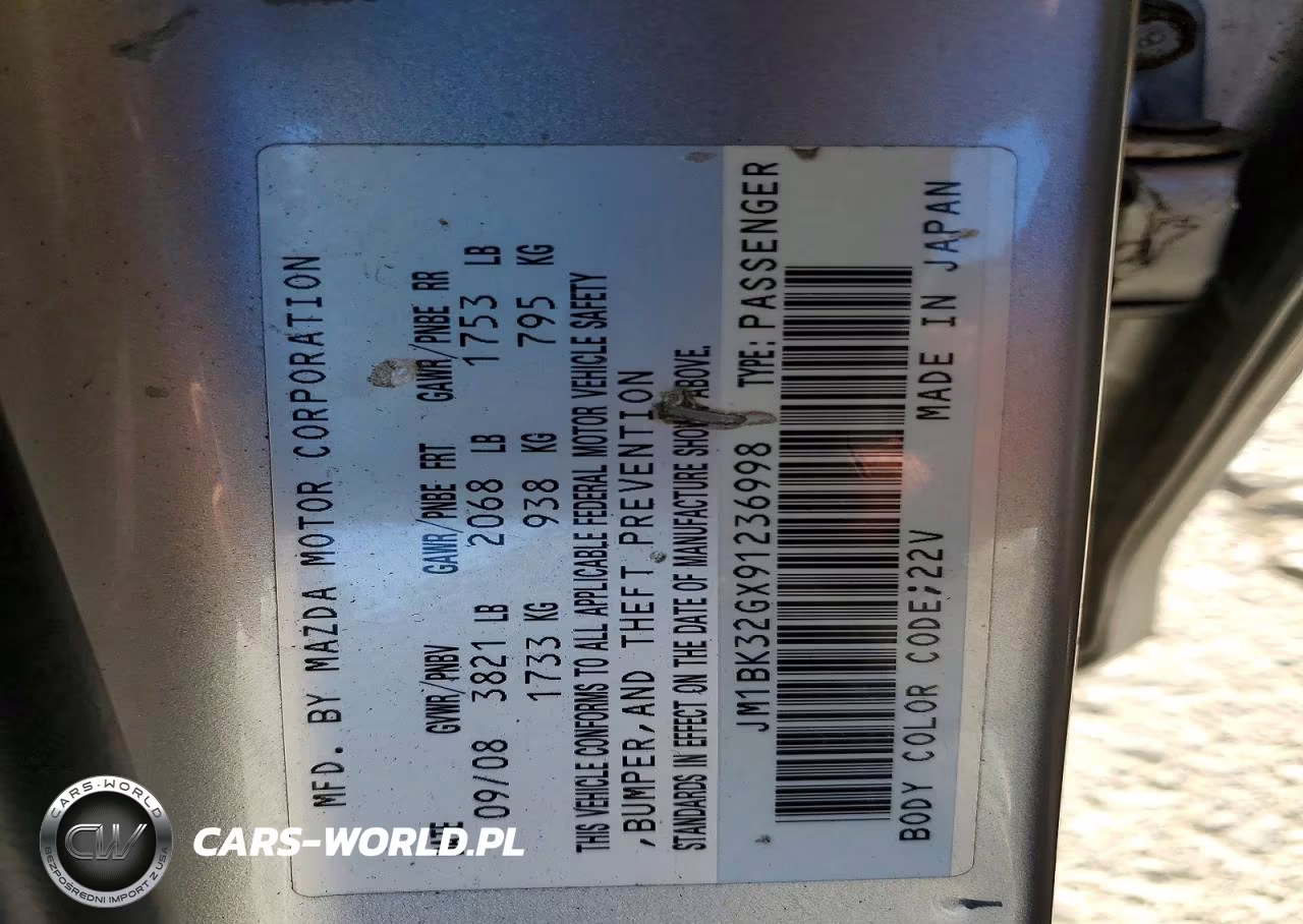 2009 Mazda 3 I VIN:JM1BK32GX91236998 - 12