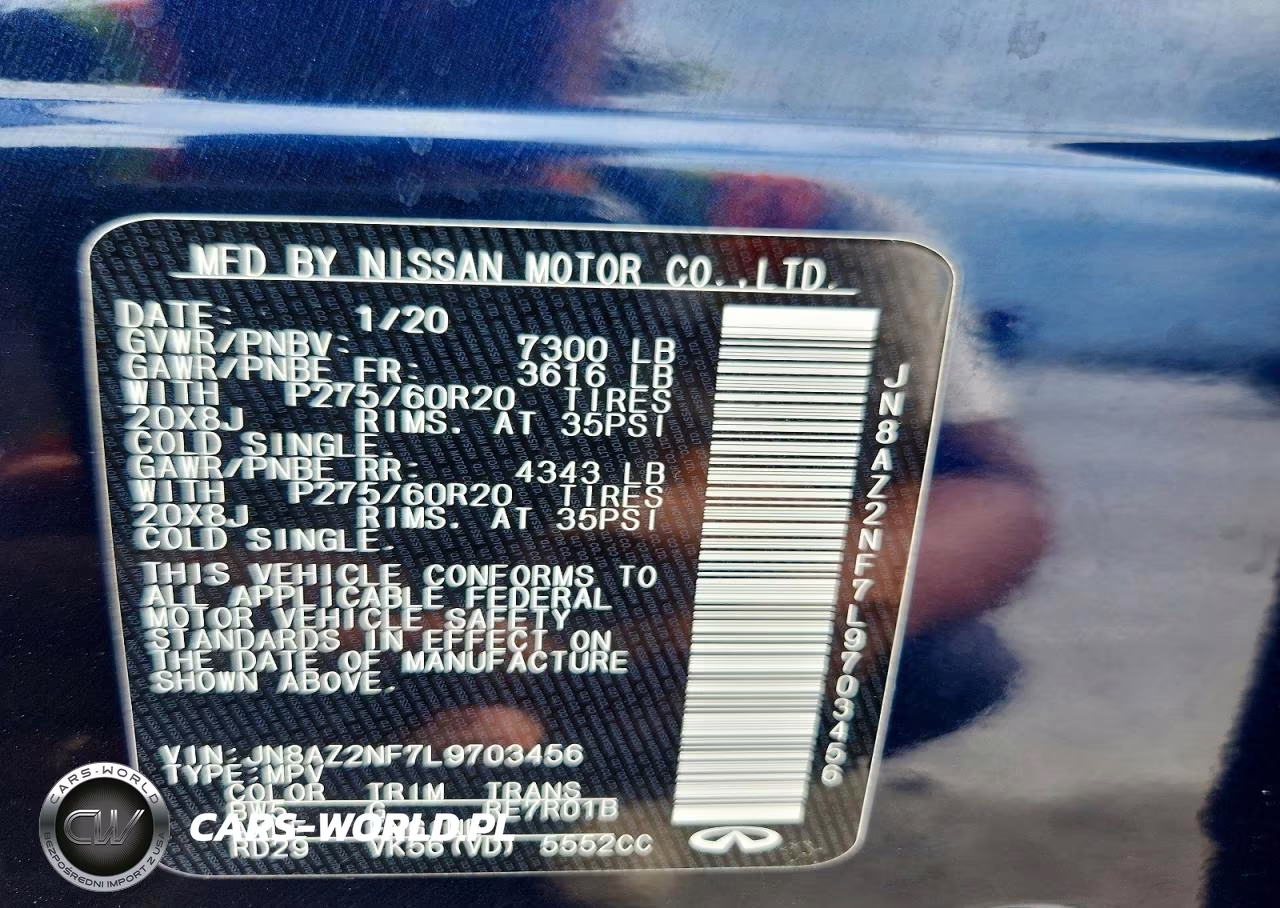 2020 Infiniti Qx80 Luxe VIN:JN8AZ2NF7L9703456 - 13