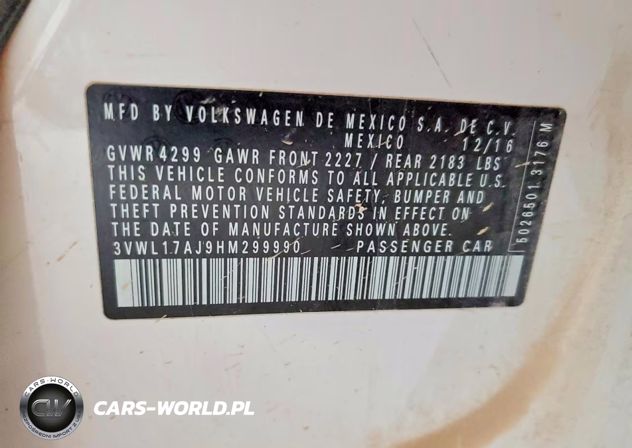 2017 Volkswagen Jetta Sel VIN:3VWL17AJ9HM299990 - 12