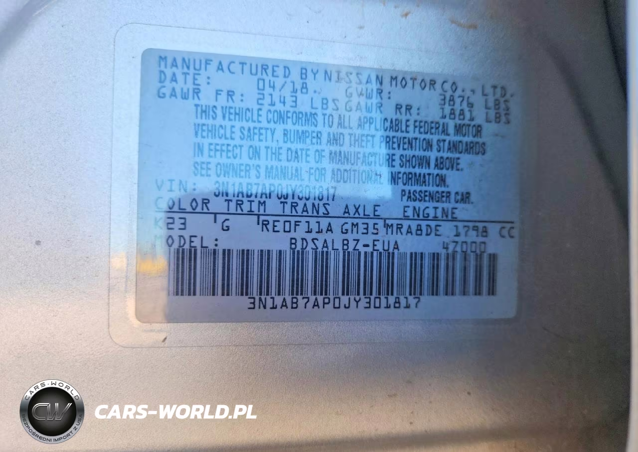 2018 Nissan Sentra S VIN:3N1AB7AP0JY301817 - 12