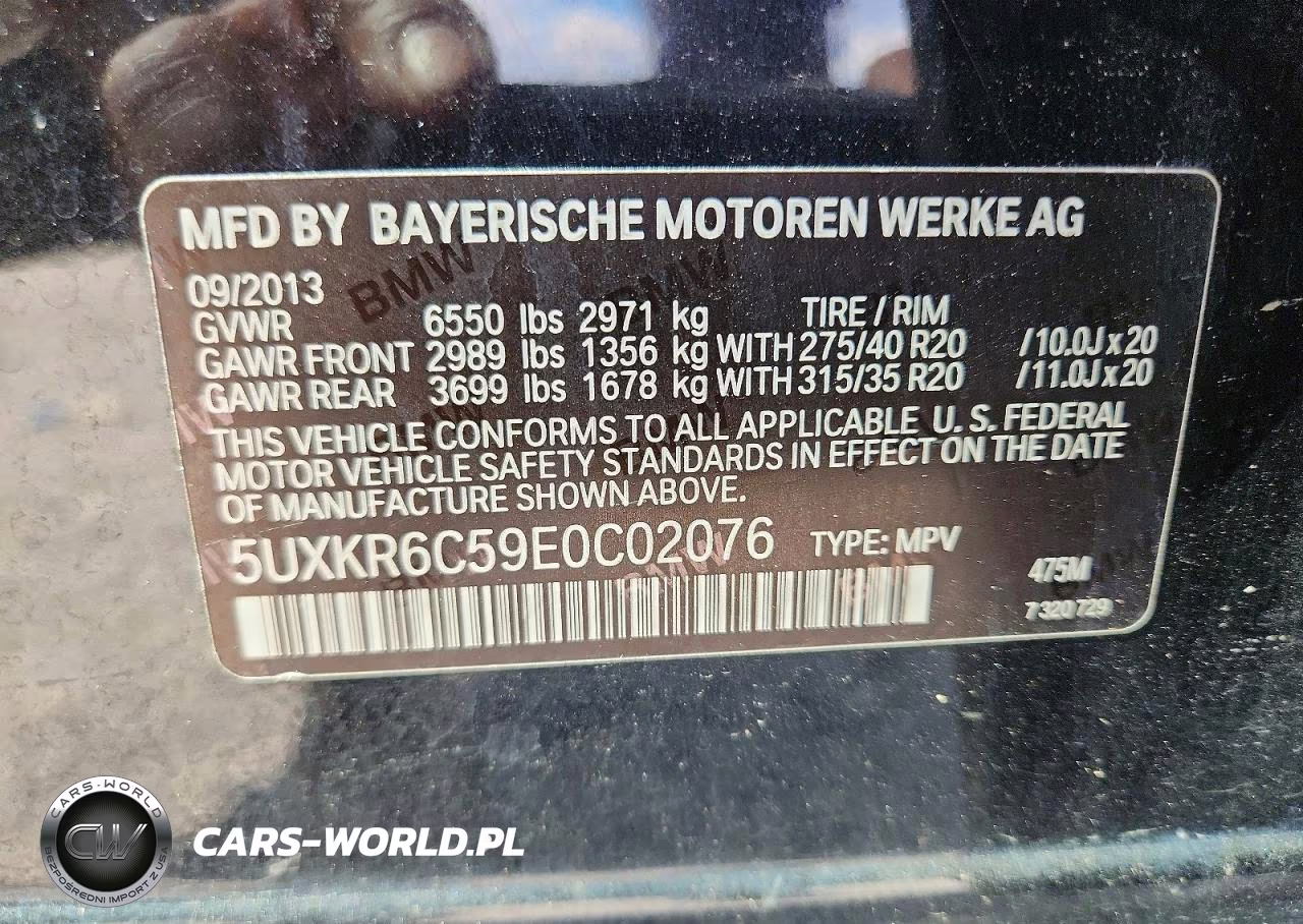 2014 BMW X5 xDrive50I VIN:5UXKR6C59E0C02076 - 12