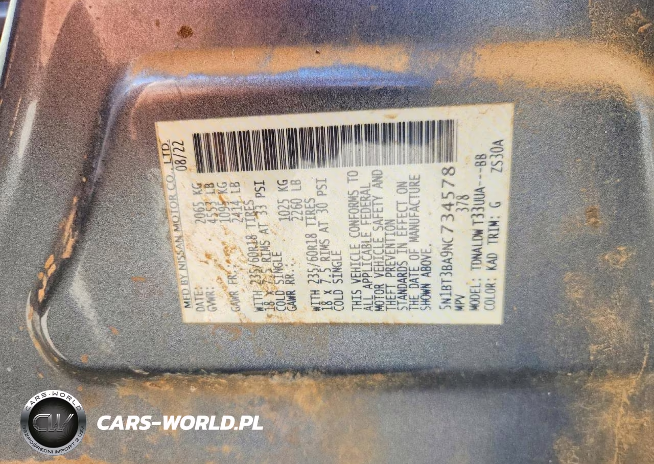 2022 Nissan Rogue Sv VIN:5N1BT3BA9NC734578 - 13