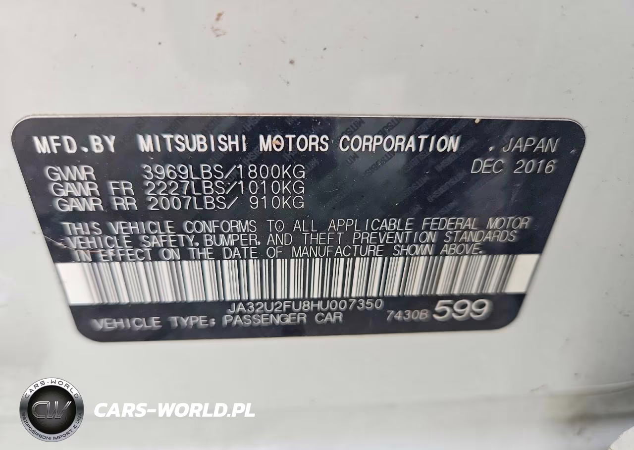 2017 Mitsubishi Lancer Es VIN:JA32U2FU8HU007350 - 12