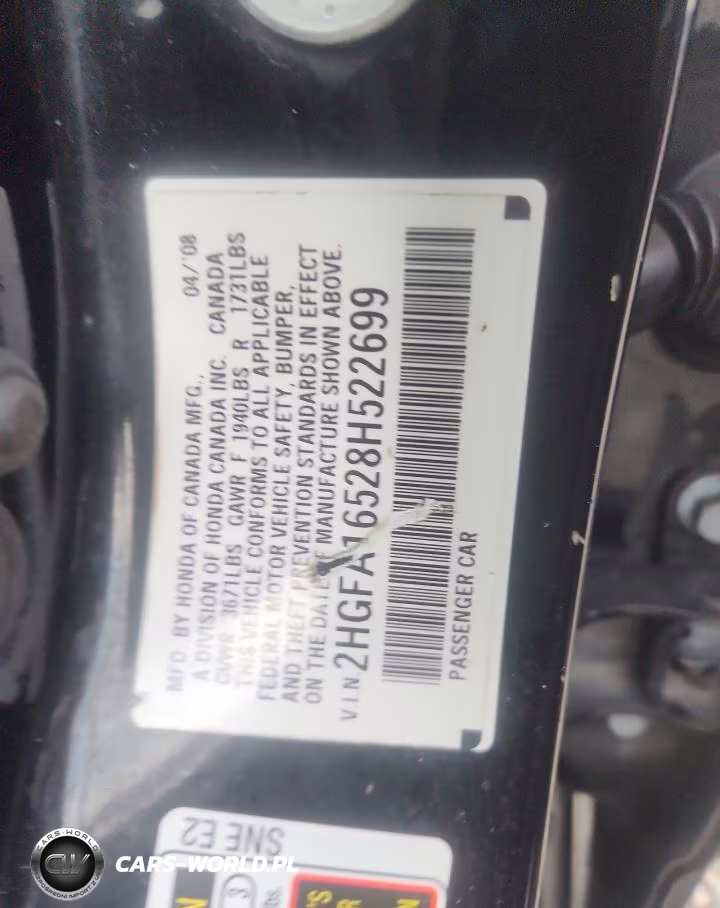 2008 Honda Civic Lx VIN:2HGFA16528H522699 - 12