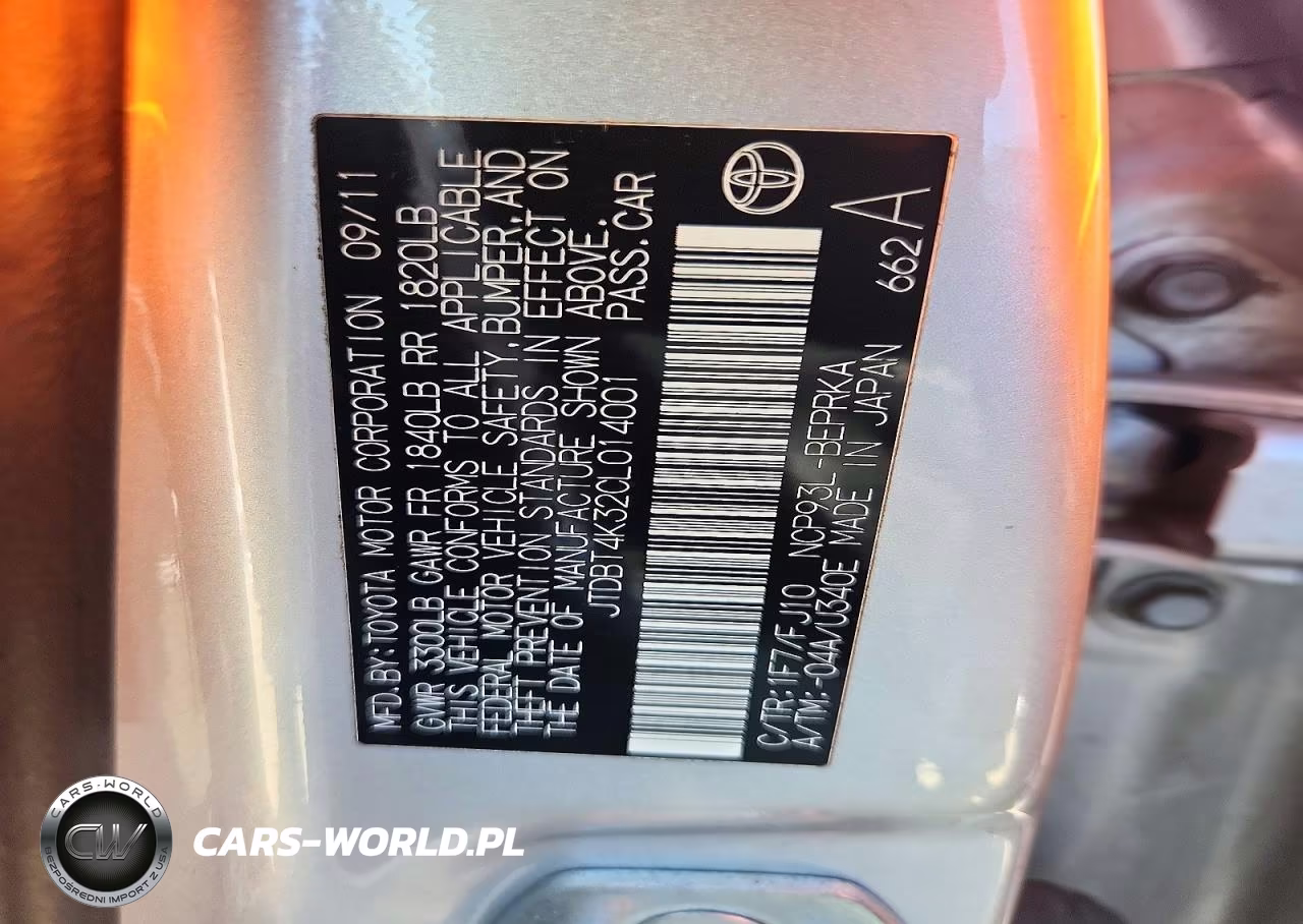 2012 Toyota Yaris Fleet VIN:JTDBT4K32CL014001 - 12